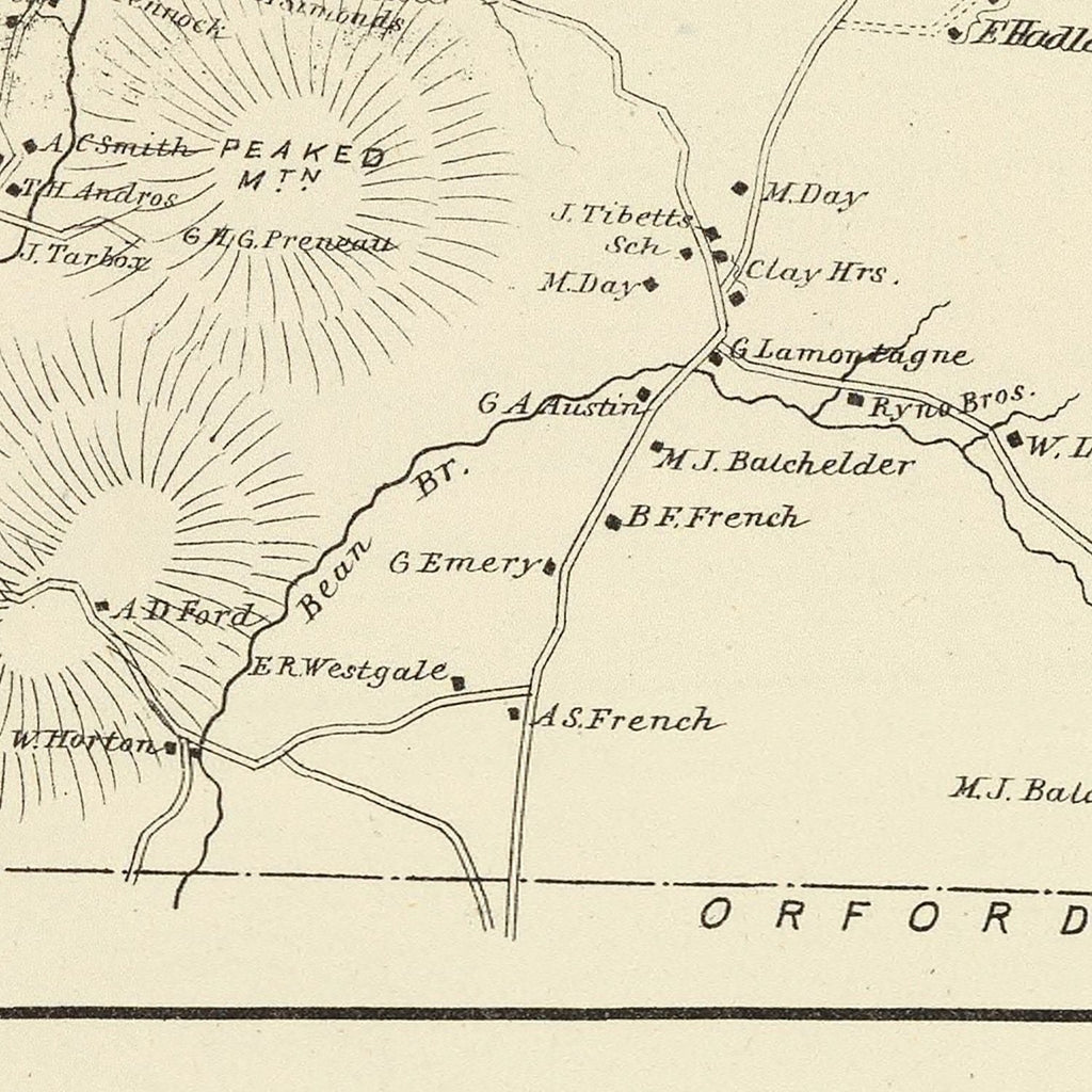Vintage Map of Piermont, New Hampshire 1892