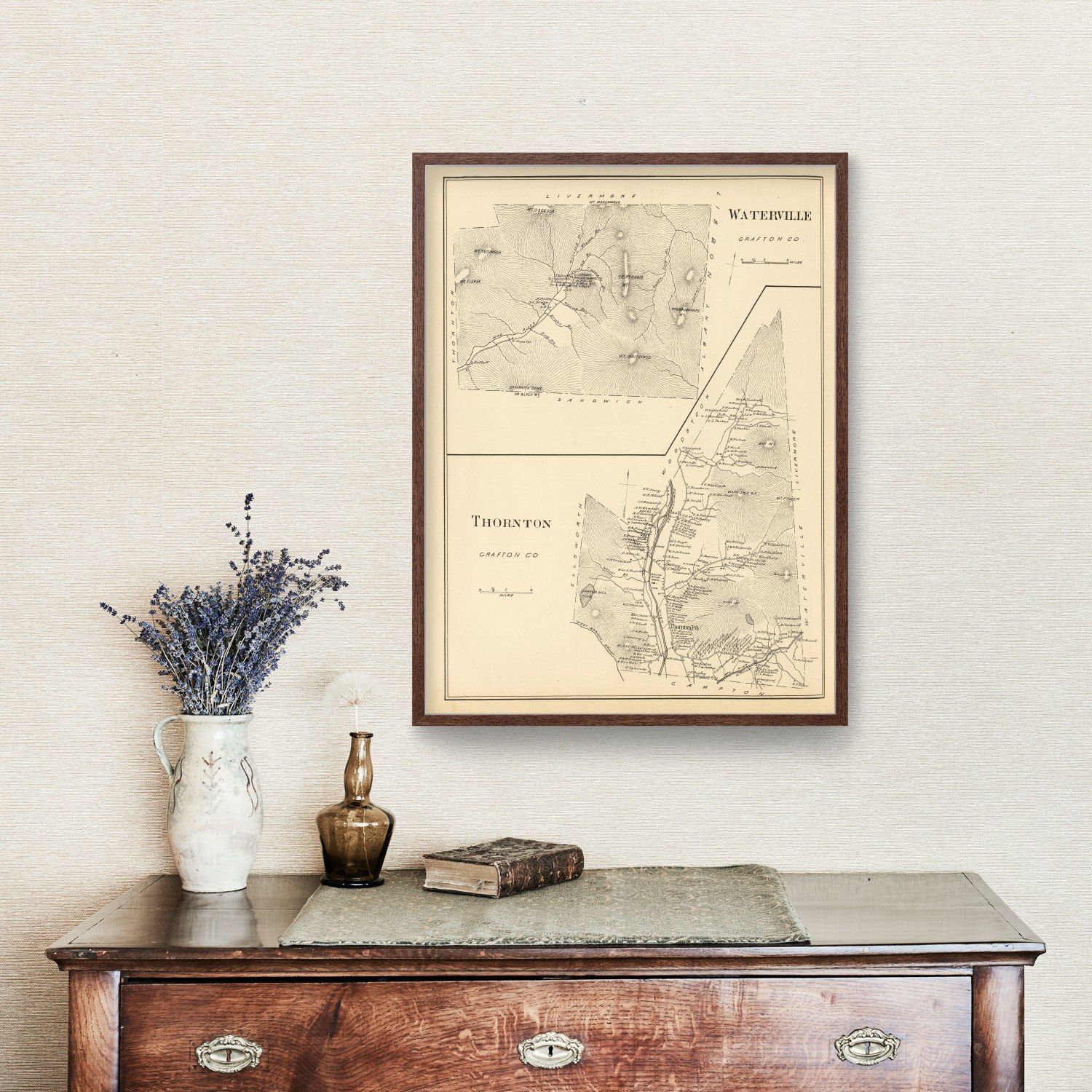 Vintage Map of Thornton, New Hampshire 1892