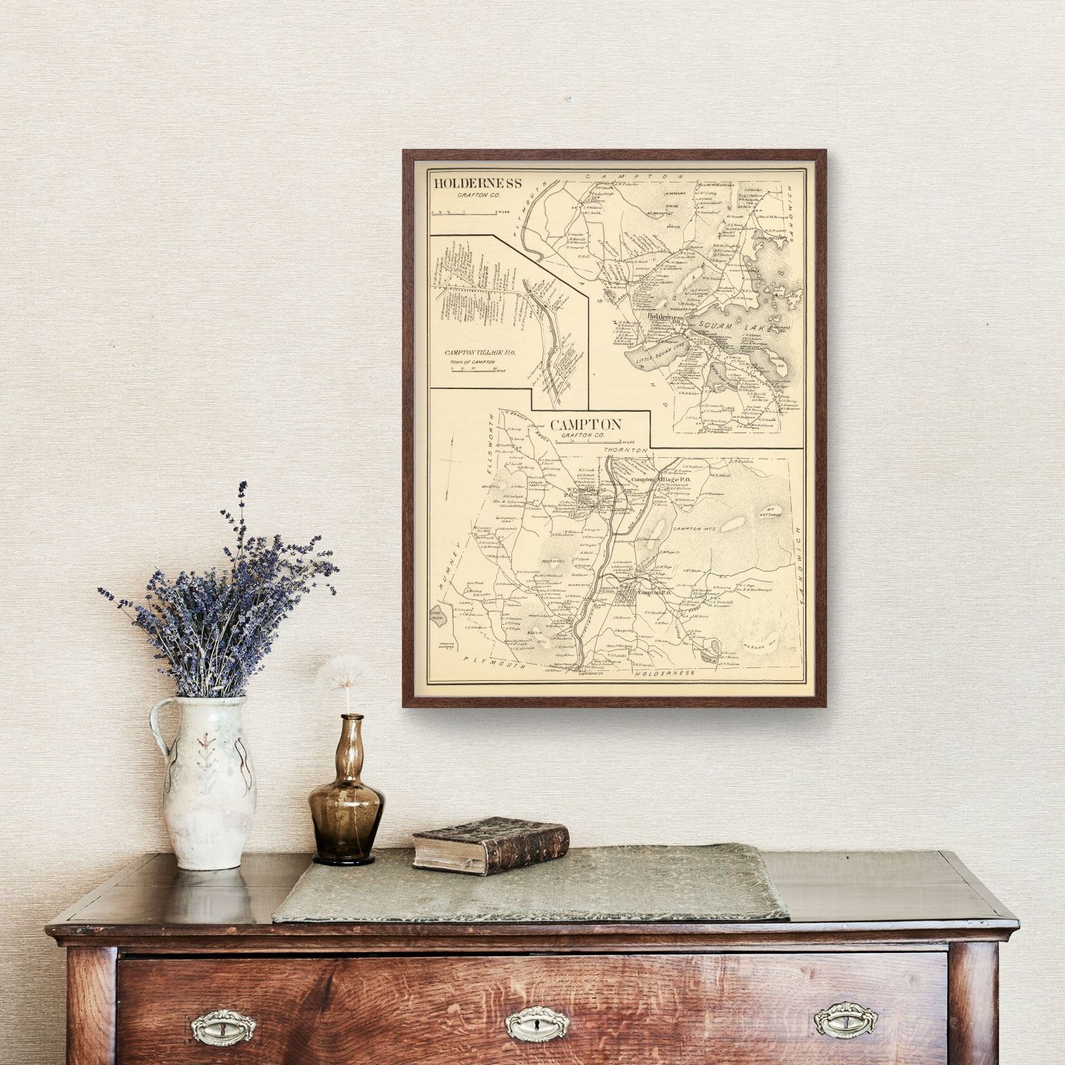 Vintage Map of Campton, New Hampshire 1892