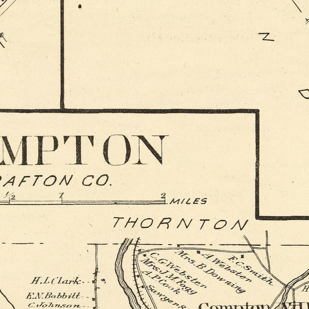 Vintage Map of Campton, New Hampshire 1892