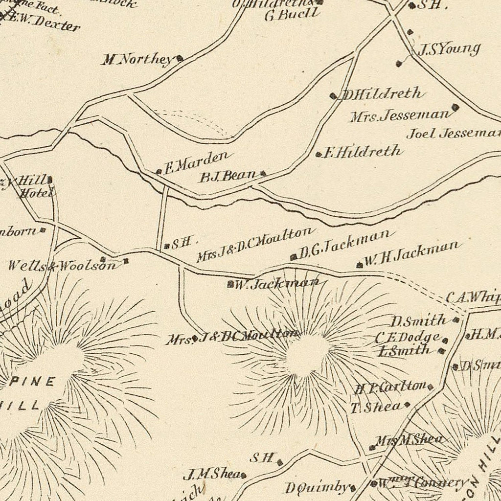 Vintage Map of Lisbon, New Hampshire 1892