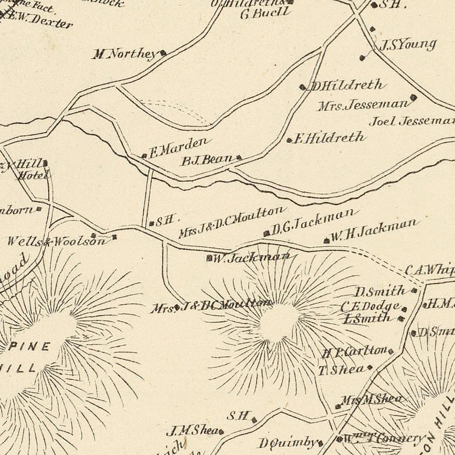 Vintage Map of Lisbon, New Hampshire 1892