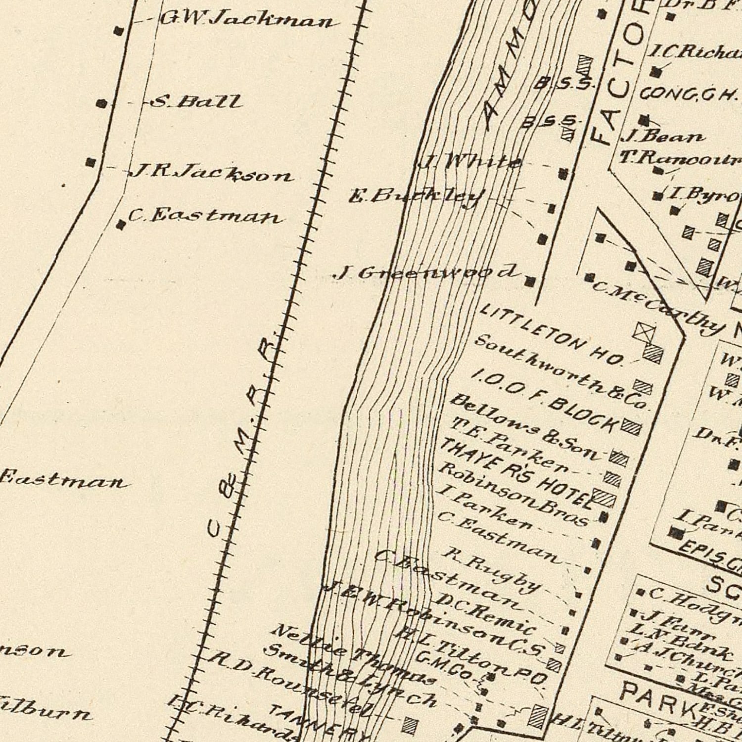Vintage Map of Littleton, New Hampshire 1892