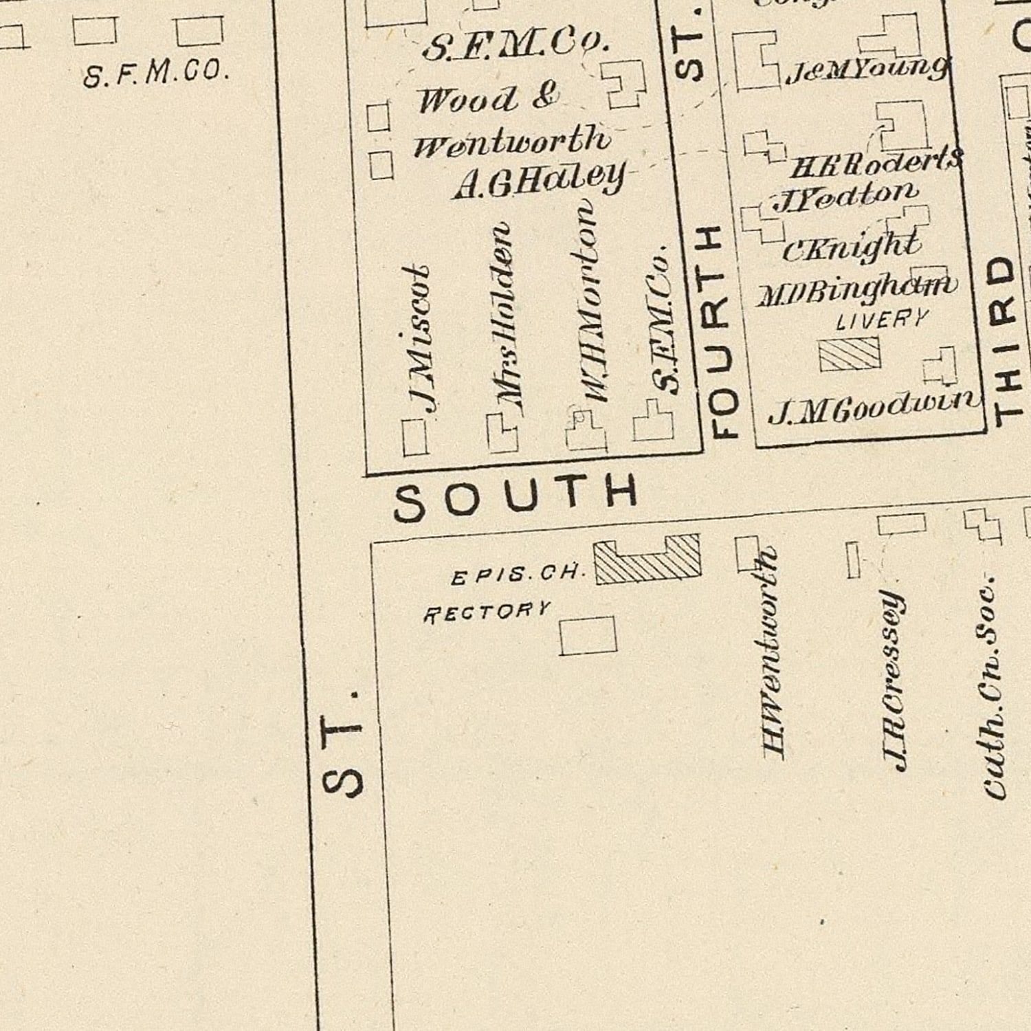 Vintage Map of Rollinsford, New Hampshire 1892