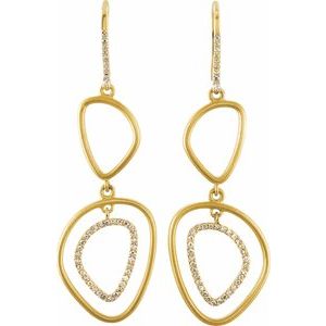 Sterling Silver & 14K Yellow Gold Left Open Silhouette Earring Mounting – image 3