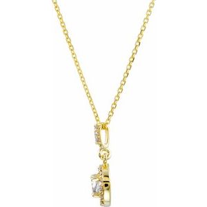 14K Yellow Gold 9/10 CTW Lab-Grown Diamond 18" Necklace