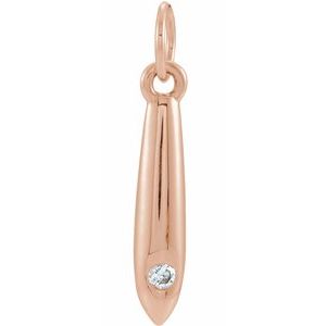 14K Rose Gold .03 CTW Natural Diamond Geometric Pendant
