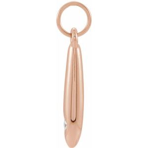 14K Rose Gold .03 CTW Natural Diamond Geometric Pendant