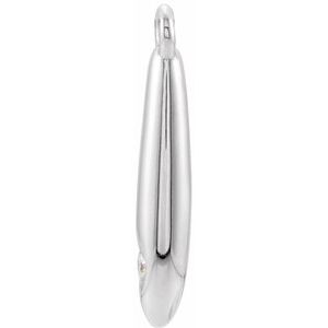 14K White Gold .03 CTW Natural Diamond Geometric Dangle