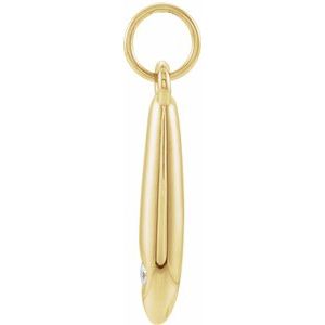 14K Yellow Gold .03 CTW Natural Diamond Geometric Pendant