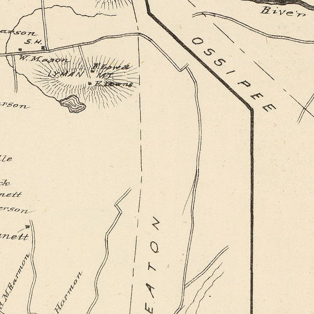 Vintage Map of Effingham, New Hampshire 1892