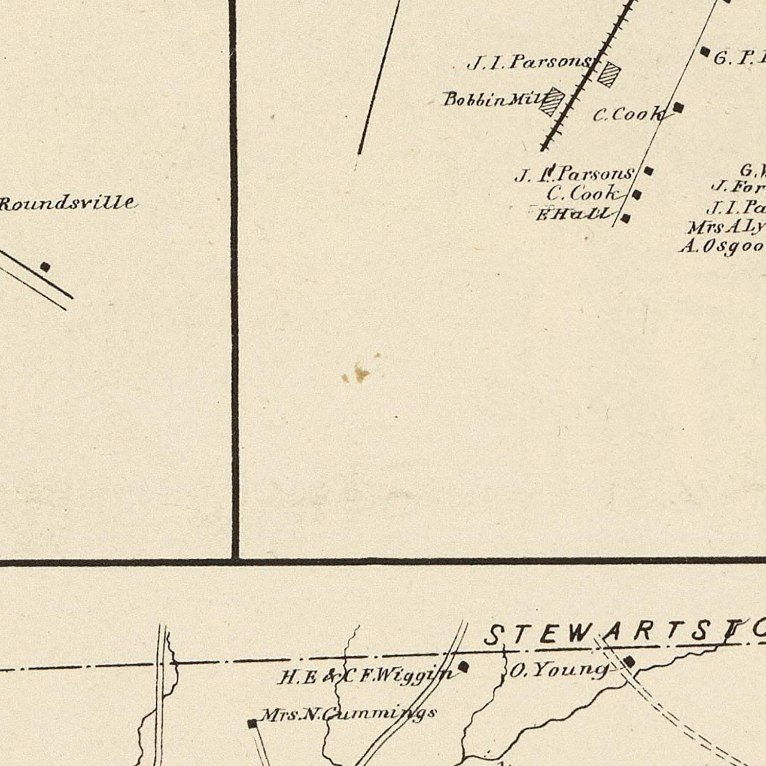 Vintage Map of Colebrook, New Hampshire 1892