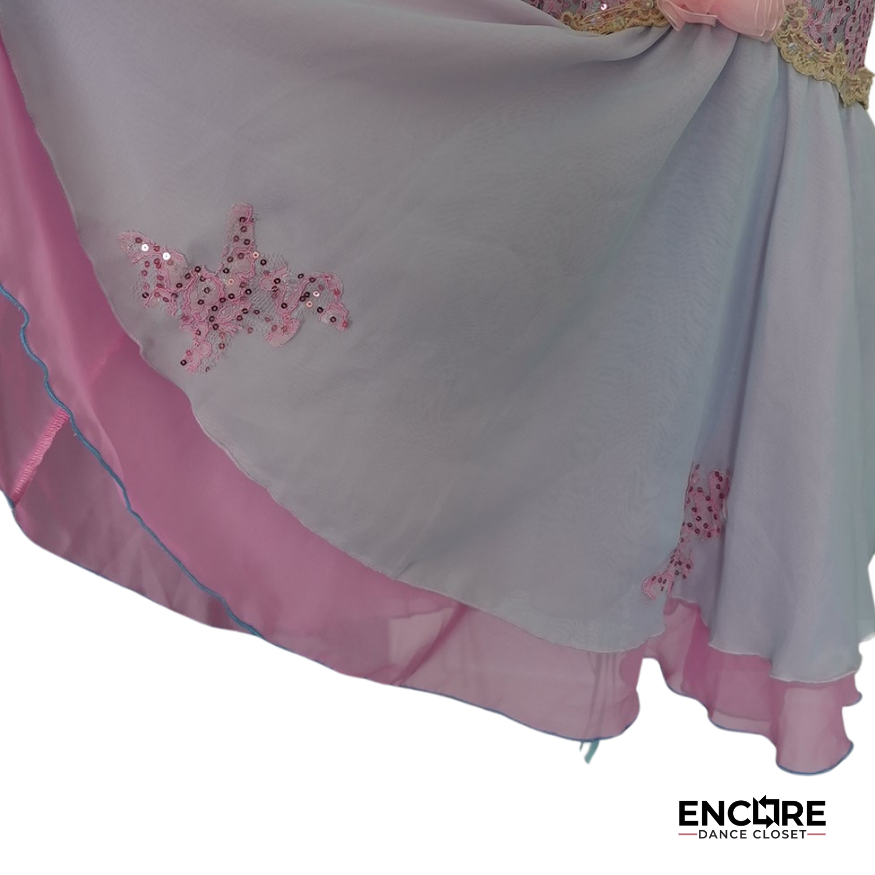 Blue & Pink Lace Dress