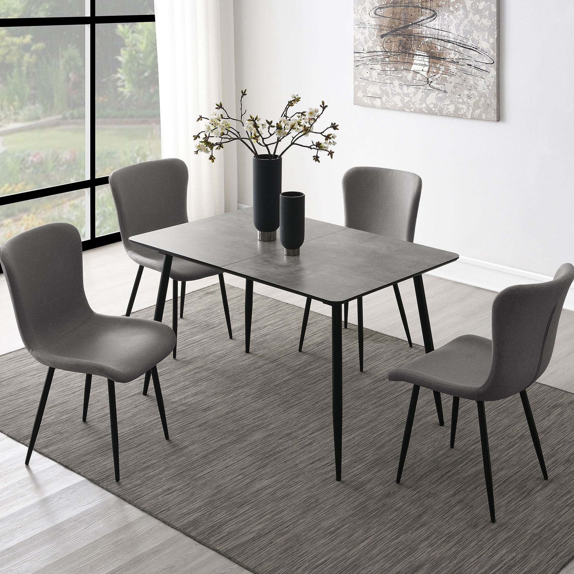 Grant Warm Grey Upholstered Dining Side Chair (Set of 2)