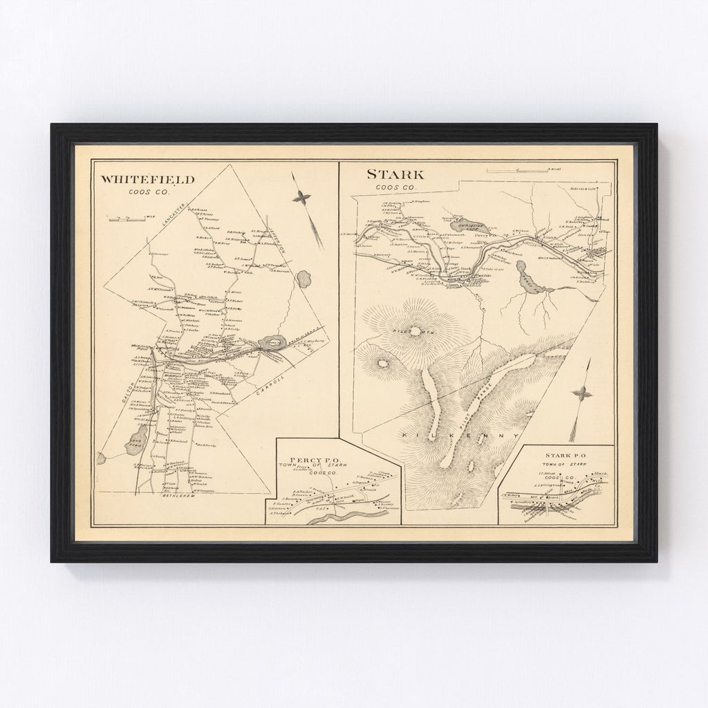 Vintage Map of Stark, New Hampshire 1892