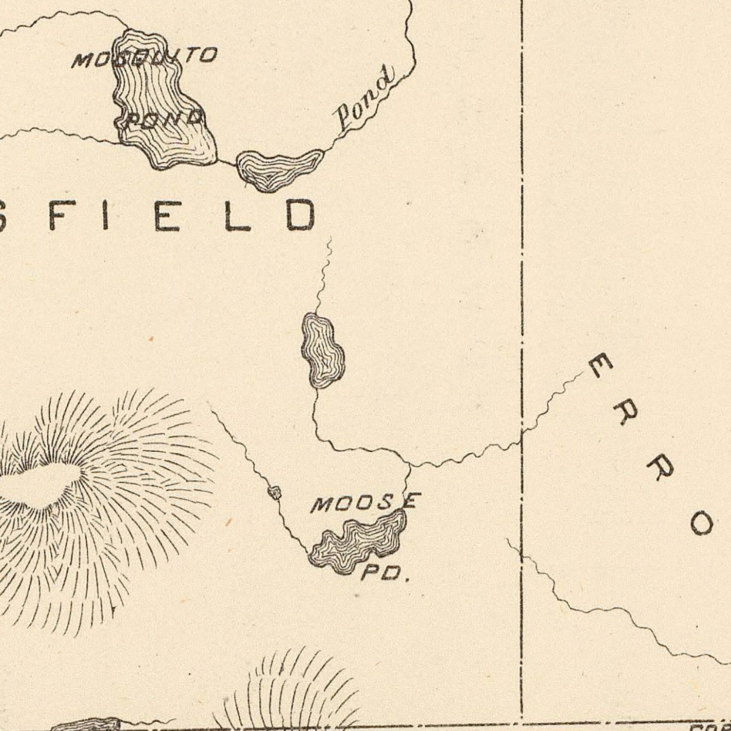 Vintage Map of Millsfield, New Hampshire 1892