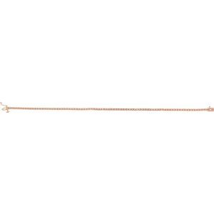 14K Rose Gold 1.3 mm Round Line 7 1/4" Bracelet Mounting – image 2