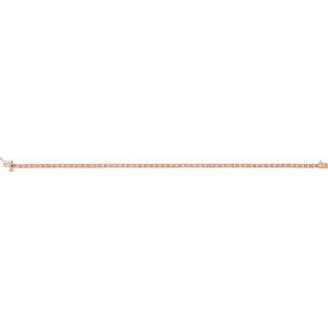 18K Rose Gold 2.2 mm Round Line 7 1/4" Bracelet Mounting – image 2