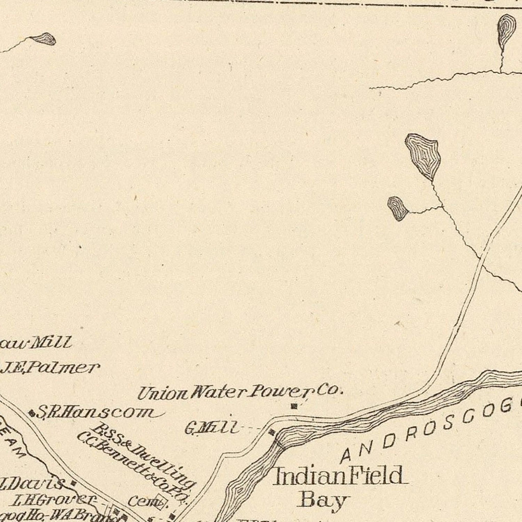 Vintage Map of Errol, New Hampshire 1892