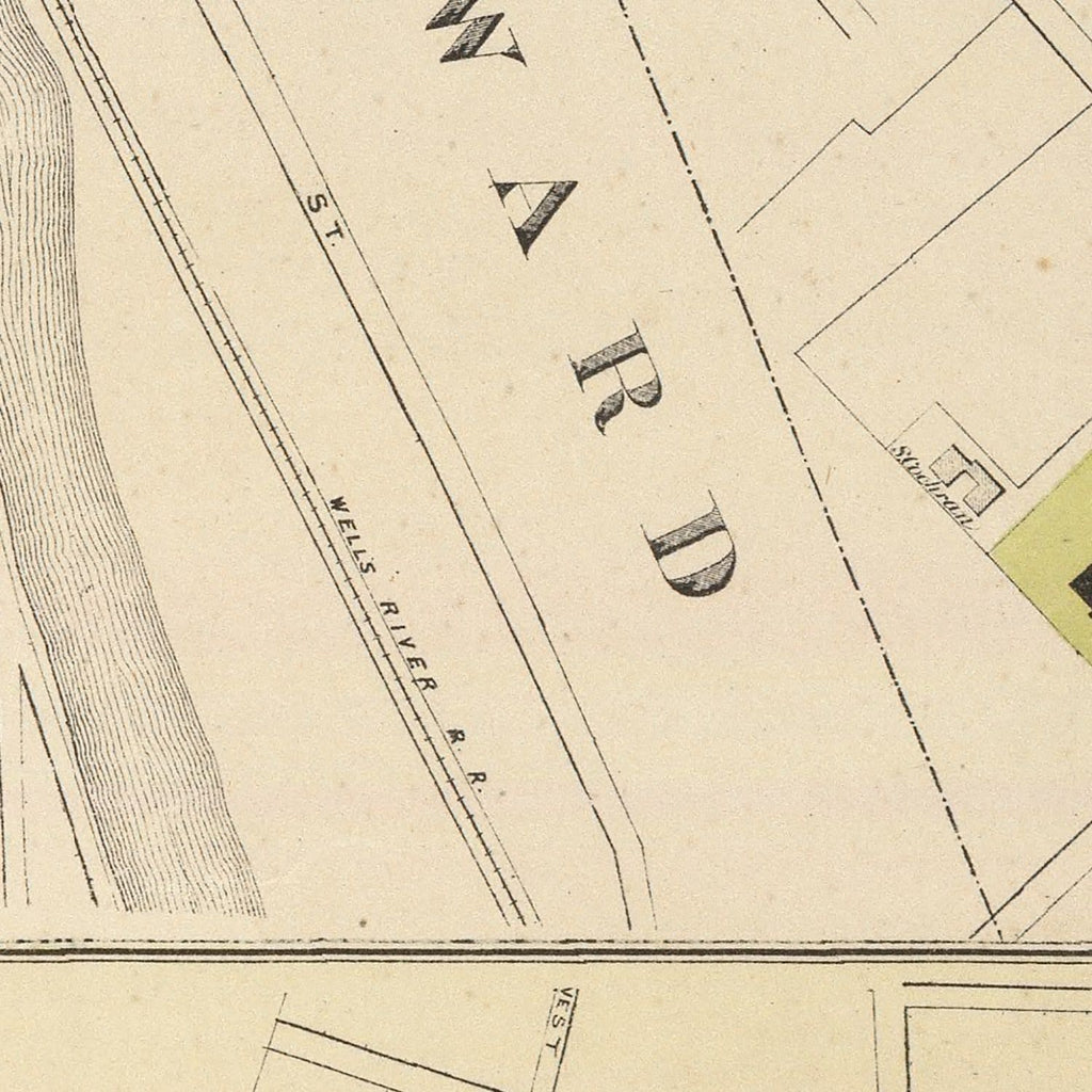 Vintage Map of Montpelier, Vermont 1876