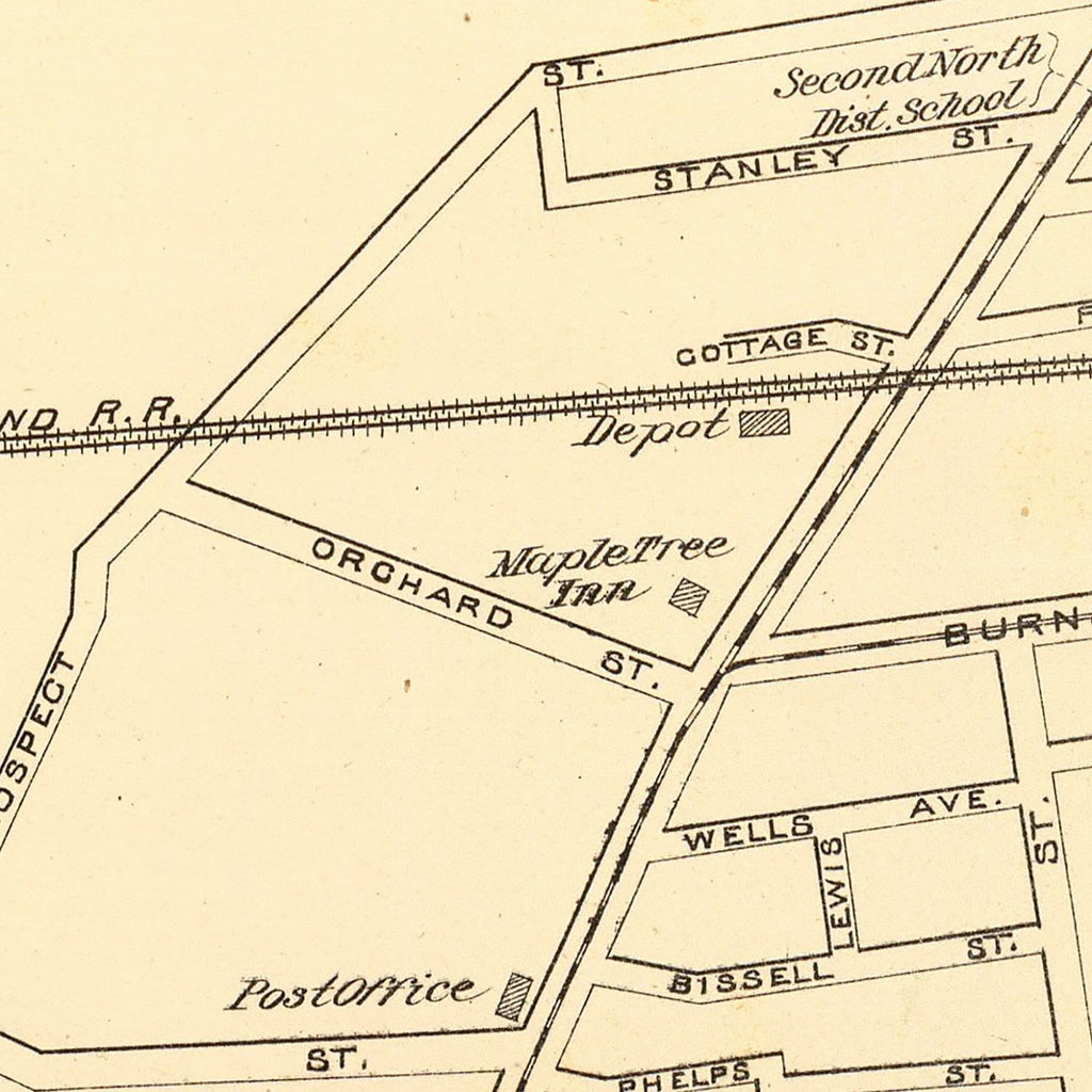 Vintage Map of East Hartford, Connecticut 1893