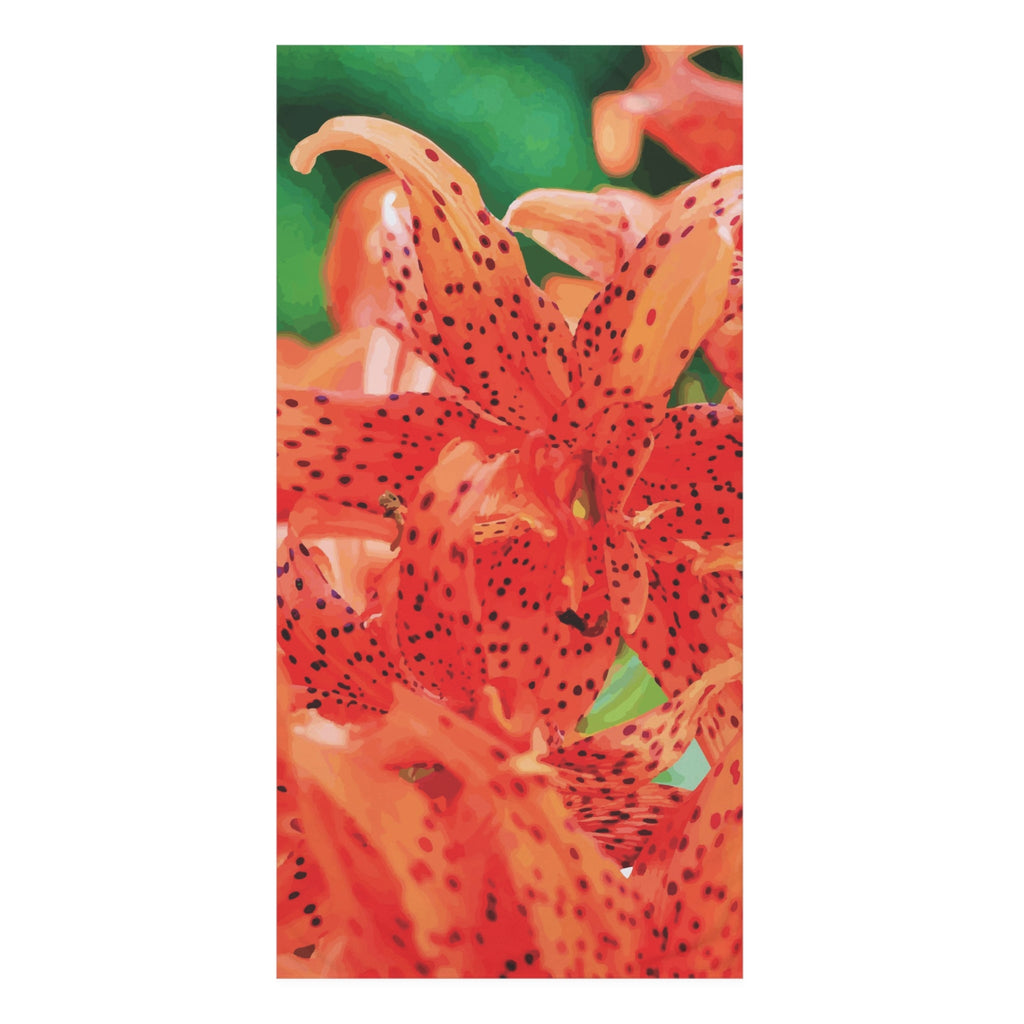 Orange Tiger Lily Mink Cotton Bath Towel