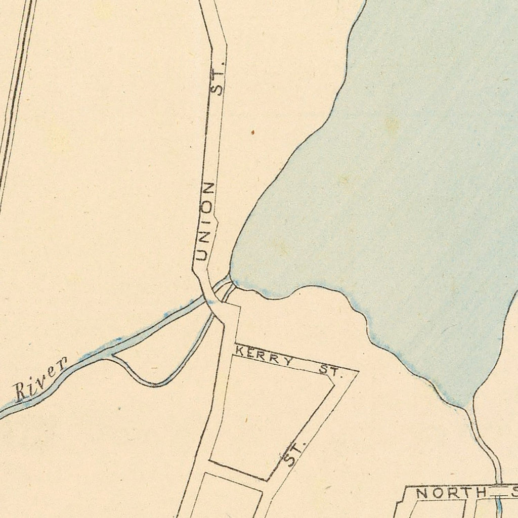 Vintage Map of Manchester, Connecticut 1893