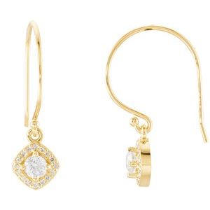 14K Yellow Gold 3/8 CTW Natural Diamond Earrings
