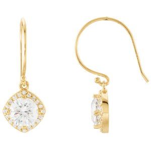 14K Yellow Gold 2 1/5 CTW Natural Diamond Earrings
