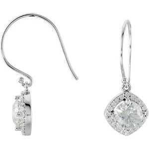 14K White Gold 2 1/5 CTW Natural Diamond Earrings
