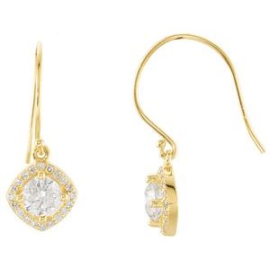14K Yellow Gold 1 3/4 CTW Natural Diamond Earrings