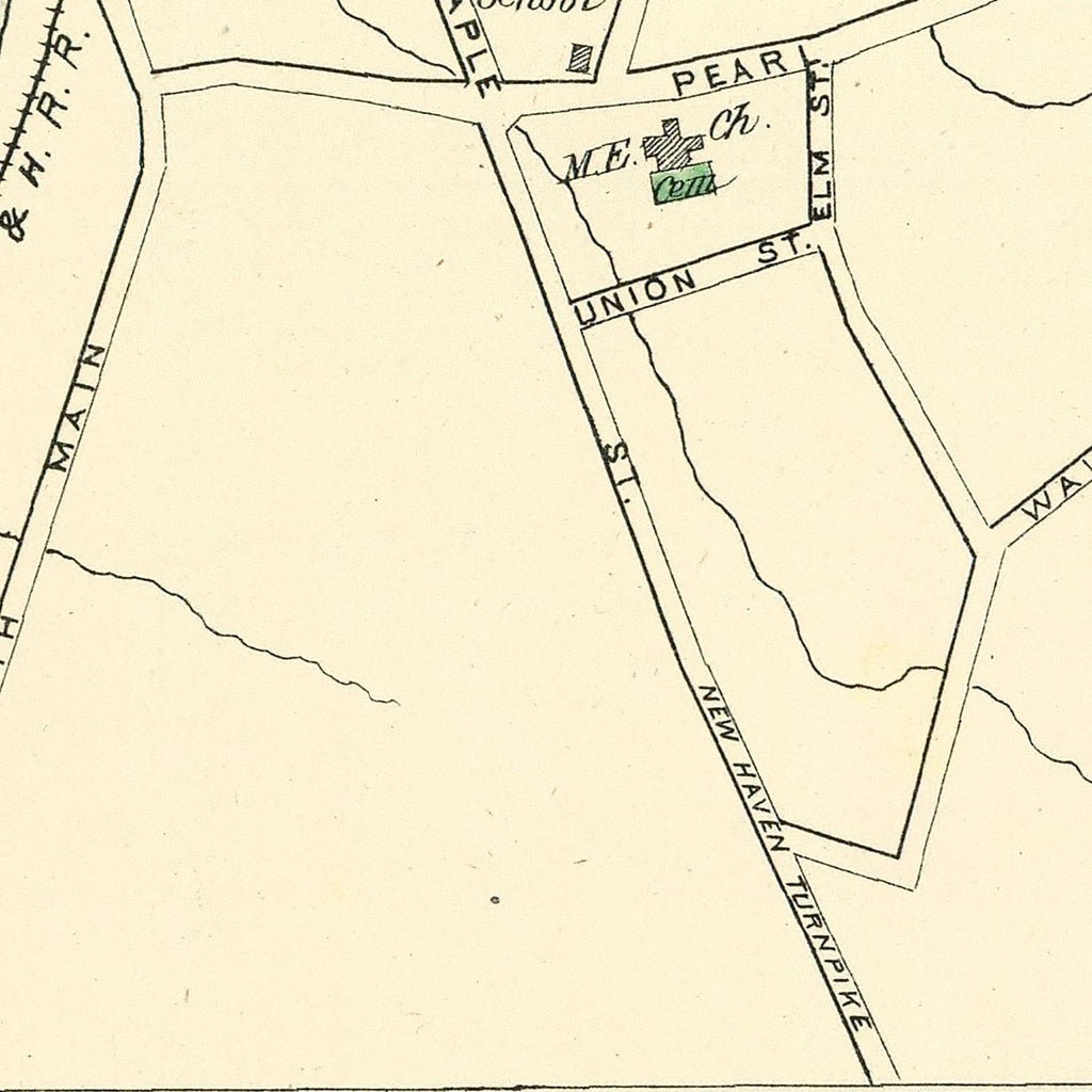 Vintage Map of Madison, Connecticut 1893