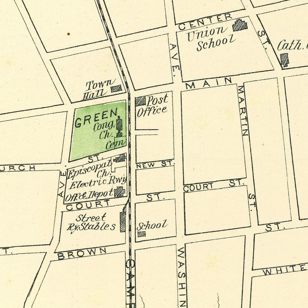 Vintage Map of West Haven, Connecticut 1893