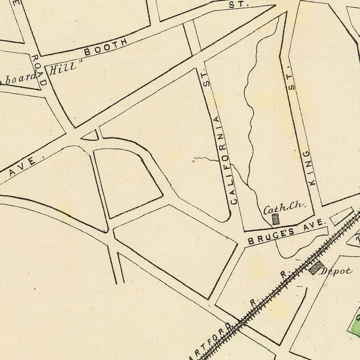 Vintage Map of Stratford, Connecticut 1893
