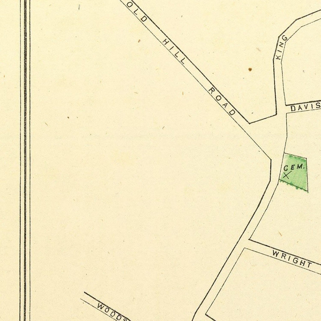 Vintage Map of Sandy Hook, Connecticut 1893