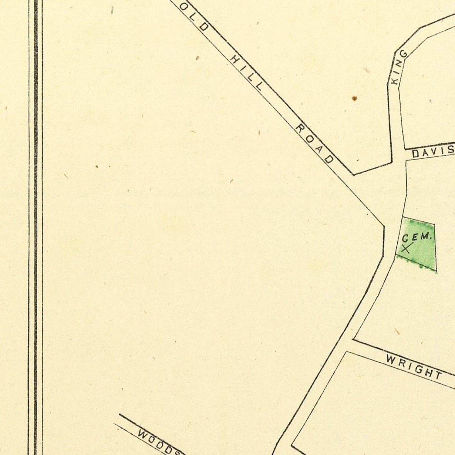 Vintage Map of Sandy Hook, Connecticut 1893
