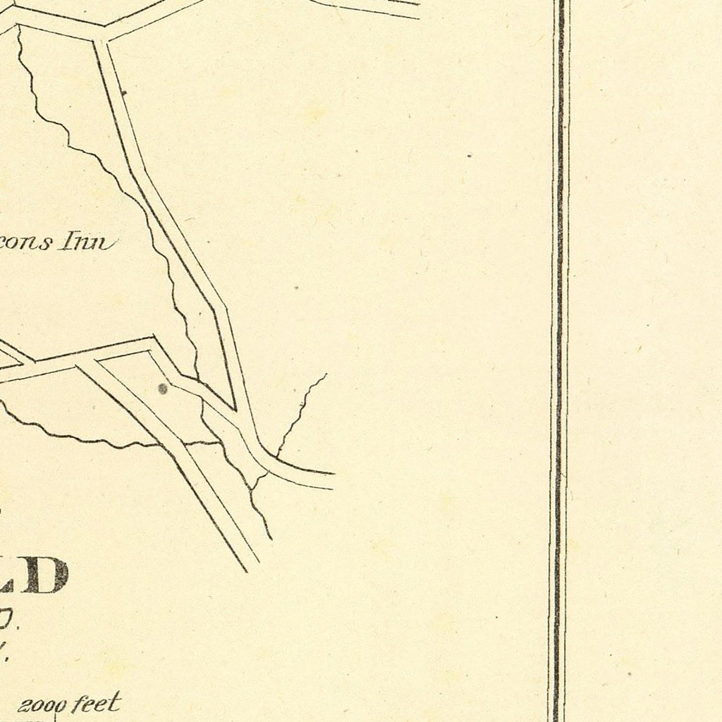 Vintage Map of Newtown, Connecticut 1893