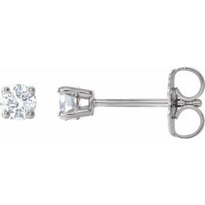 14K White Gold 1/5 CTW Natural Diamond Earrings