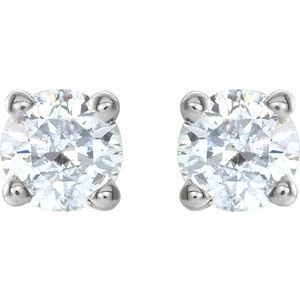 14K White Gold 1/4 CTW Natural Diamond Earrings – image 2