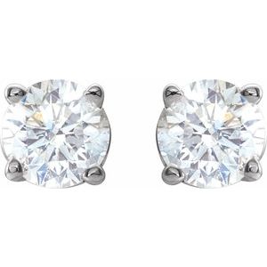 14K White Gold 1/2 CTW Natural Diamond Earrings – image 2