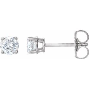 Platinum 3/4 CTW Natural Diamond Earrings