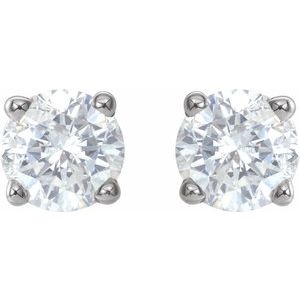 Platinum 3/4 CTW Natural Diamond Earrings – image 2