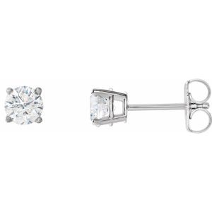 Sterling Silver 5/8 CTW Lab-Grown Diamond Earrings