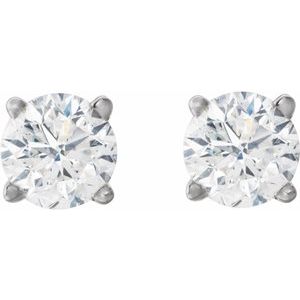 Sterling Silver 5/8 CTW Lab-Grown Diamond Earrings – image 2