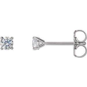 14K White Gold 1/8 CTW Lab-Grown Diamond Stud Earrings