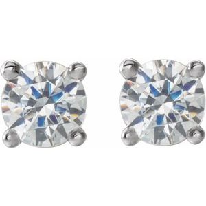 14K White Gold 1/8 CTW Lab-Grown Diamond Stud Earrings – image 2