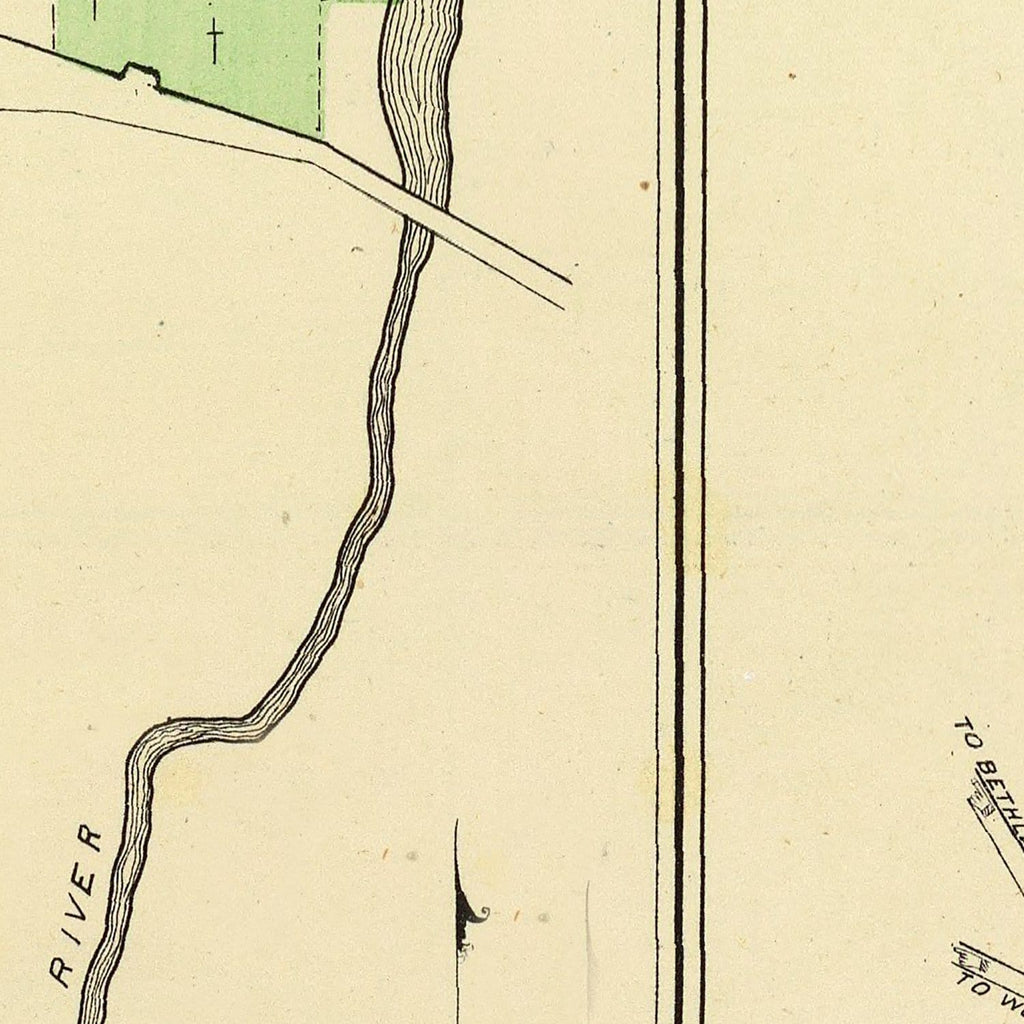Vintage Map of Litchfield, Connecticut 1893