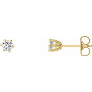 14K Yellow Gold 1/3 CTW Natural Diamond Stud Earrings