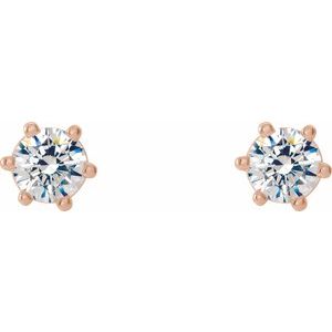 14K Rose Gold 1/4 CTW Lab-Grown Diamond Earrings – image 2
