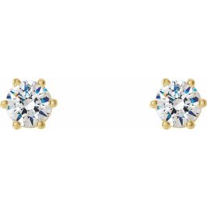 14K Yellow Gold 1/3 CTW Natural Diamond Stud Earrings – image 2